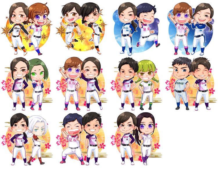 karin_mound's tweet photo. 🌸グッズ情報🌸
23.24日の開幕戦のブース出展で、限定グッズを販売します👏✨
なんと限定デザインが11種➕前回公開した女子プロ野球コラボデザイン5種が加わって全16種類❗️
ステッカーやポストカードなどご用意してます☺️これは買うしかない！！！

#花鈴のマウンド
#女子プロ野球2019 https://t.co/n3EV9bibK7