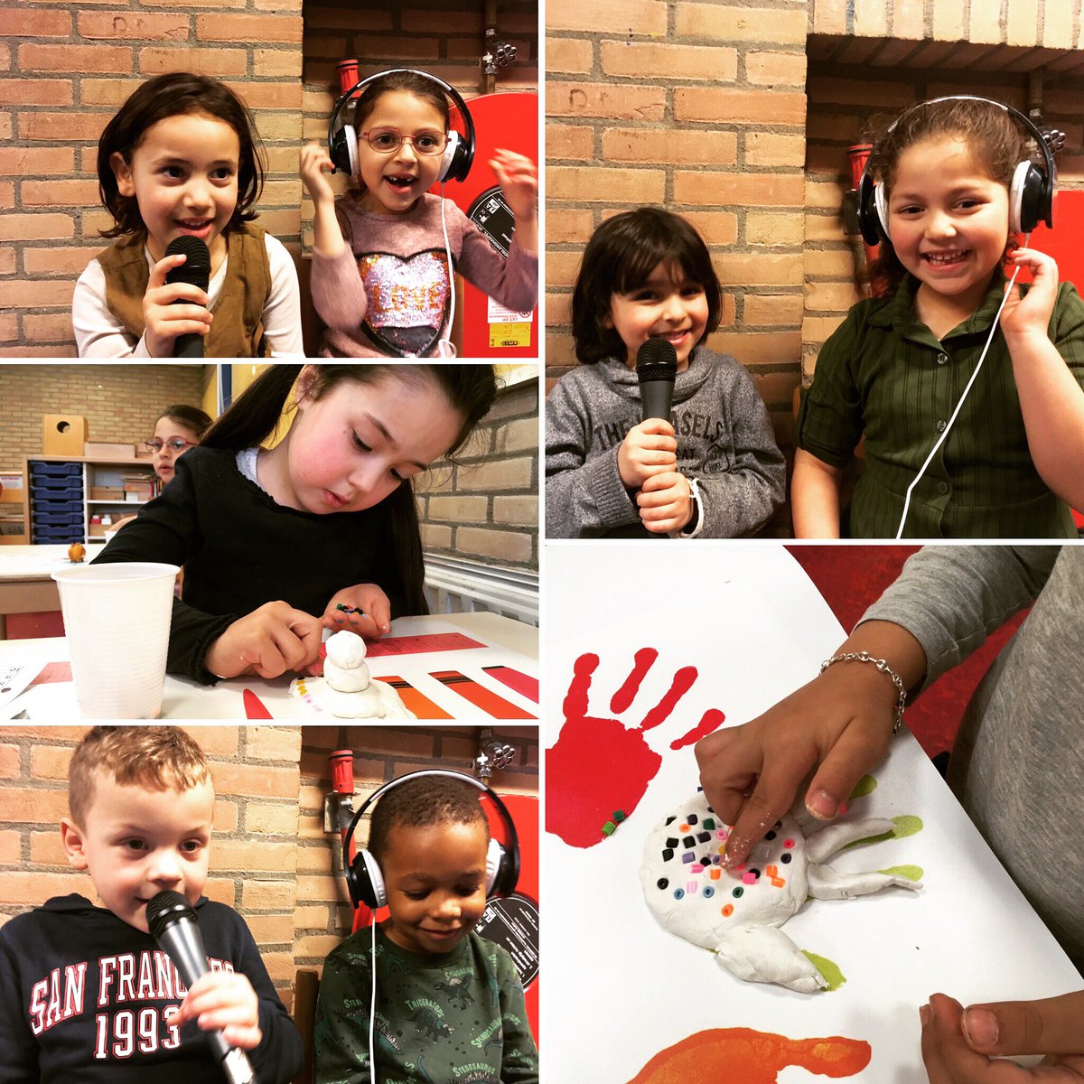 Bij de AnimatieClub van OBS De Vierwindstreken hebben we het geluid van onze filmpjes opgenomen en werkjes gemaakt van klei en kralen.