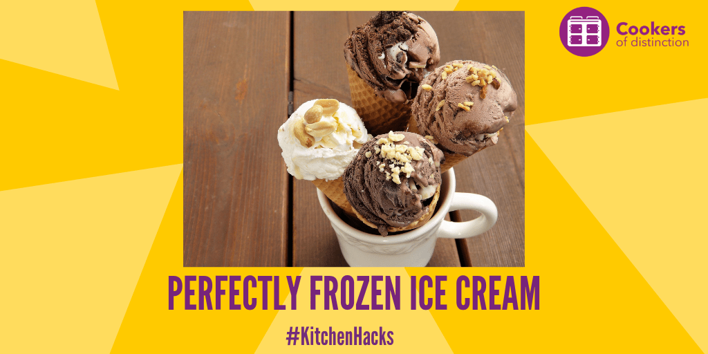 Does your Ice cream ever get TOO frozen? 🥶🍦A simple trick to keep it just the right consistency is to put the container in a plastic zip lock bag before throwing it in the freezer. 

#YoureWelcome #KitchenHacks #IceCreamButBetter #LifeHacks #Foodie
