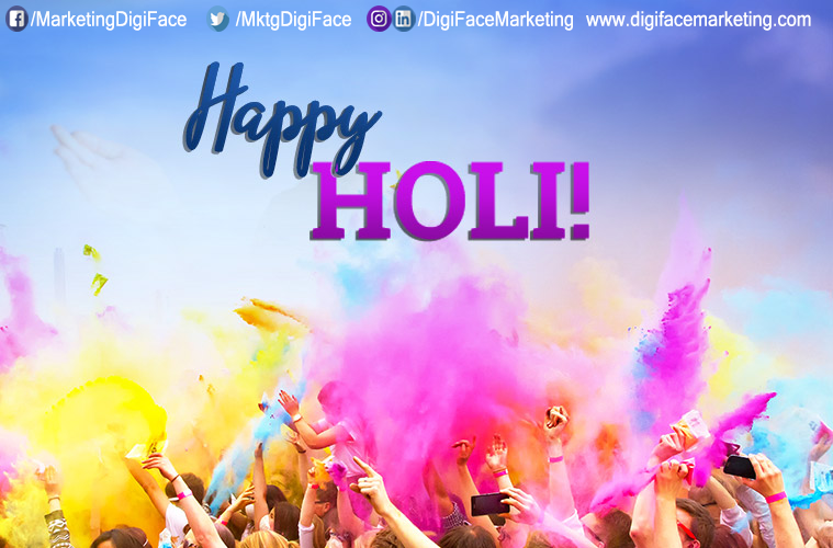 MktgDigiFace's tweet photo. #DigiFace wishes you all a very #HappyHoli.
May your life be colorful with the colors of Joy, Fun, Happiness, Friendship and Love.
#HappyHoli2019 #DigiFaceMarketing https://t.co/bRU74glbid