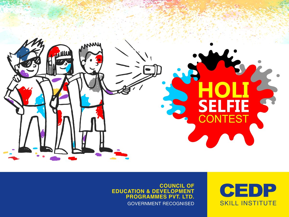cedpskillrebel's tweet photo. Wishing a SKILLFUL HOLI to all the Skill Rebels. #HappyHoli!
Donโt forget to share your colorful Holi moments with us and tag us! The most creative and skillful pic will win a SURPRISE GIFT.
Last date: 22nd Marโ19
#HappyHoli2019 #Holi #Giveaway #HoliContest #CEDPSkillInstitute https://t.co/xDpo3SG16Q