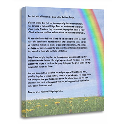 LoveToyDogs's tweet photo. TORASS Canvas Wall Art Print Ainbow Rainbow Bridge Pet Loss Cat Dog Artwork for Home Decor 16โณ x 20โณ https://t.co/SBGLX5iXAf #DogMemory #rainbowbridgedogs https://t.co/MK0GbsmjSb