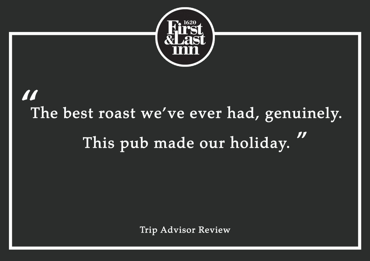 Here at the First and Last Inn we love to hear positive feedback and thought we would share one with you! 

Why not come and visit us this weekend for some delicious food and a pint or two? 🙌🏼📝
