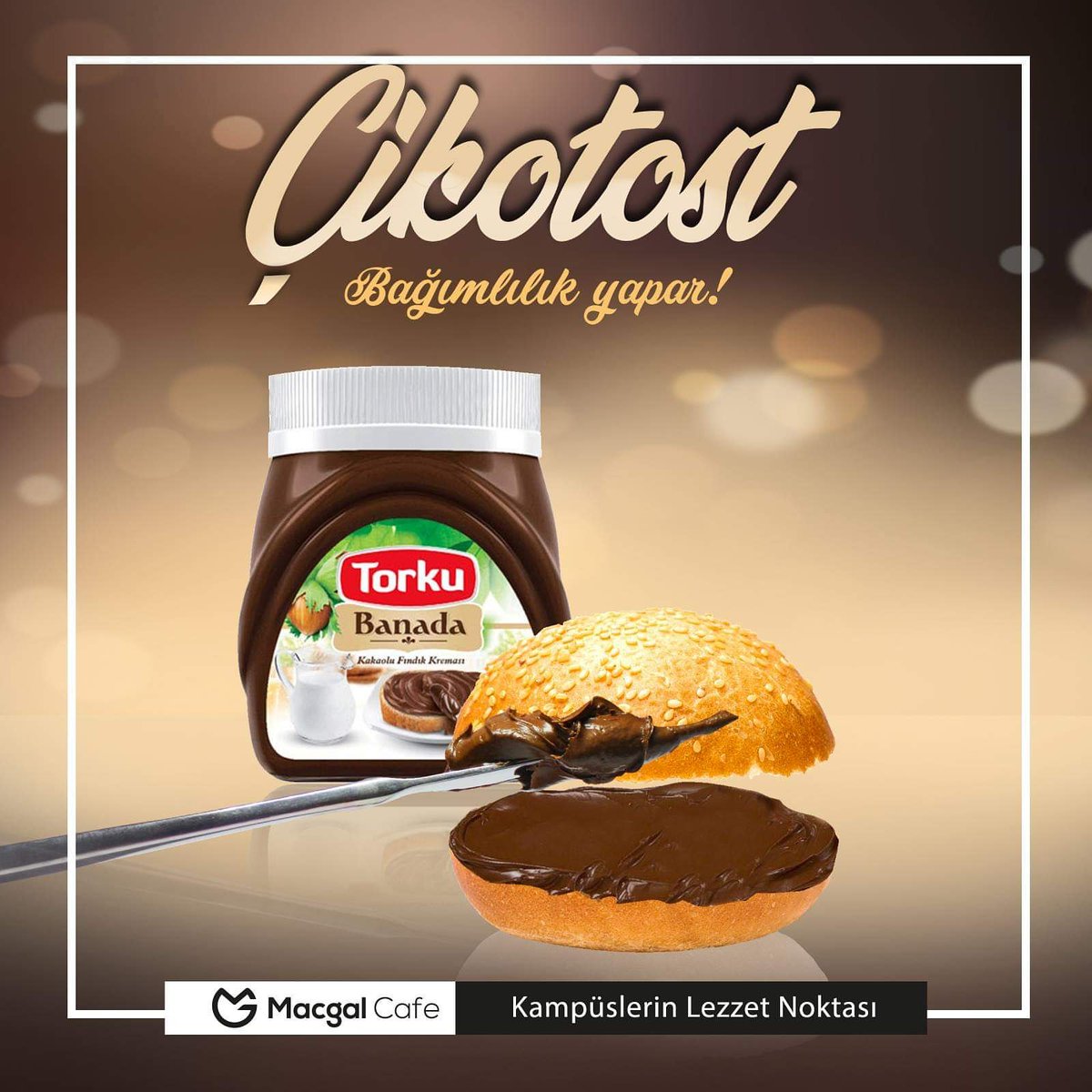 MacgalCafe's tweet photo. DİKKAT!
Çikotost bağımlılık yapar!
#torkubanada 'nın kakaolu fındık kreması ile ekmeğin muhteşem uyumuna bayılacaksınız!
#macgalcafe #macgalgroup #pizza #lezzet #itü #ytü #nkü #uludağüniversitesi #üniversite #kampüs #cafe
#Çarşamba https://t.co/lmNKYfjEda