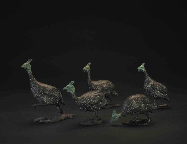 HMackieSculptor's tweet photo. I often stumble across guinea fowl in the bush.  They are such characters &amp; are always fun to observe.  These were sculpted as a group, going about their daily business.  https://t.co/BGVaQc5dkG
#contemporaryart #sculpture #guineafowl #birds #Africa #ArtistOnTwitter https://t.co/cihrPJ1ZUN