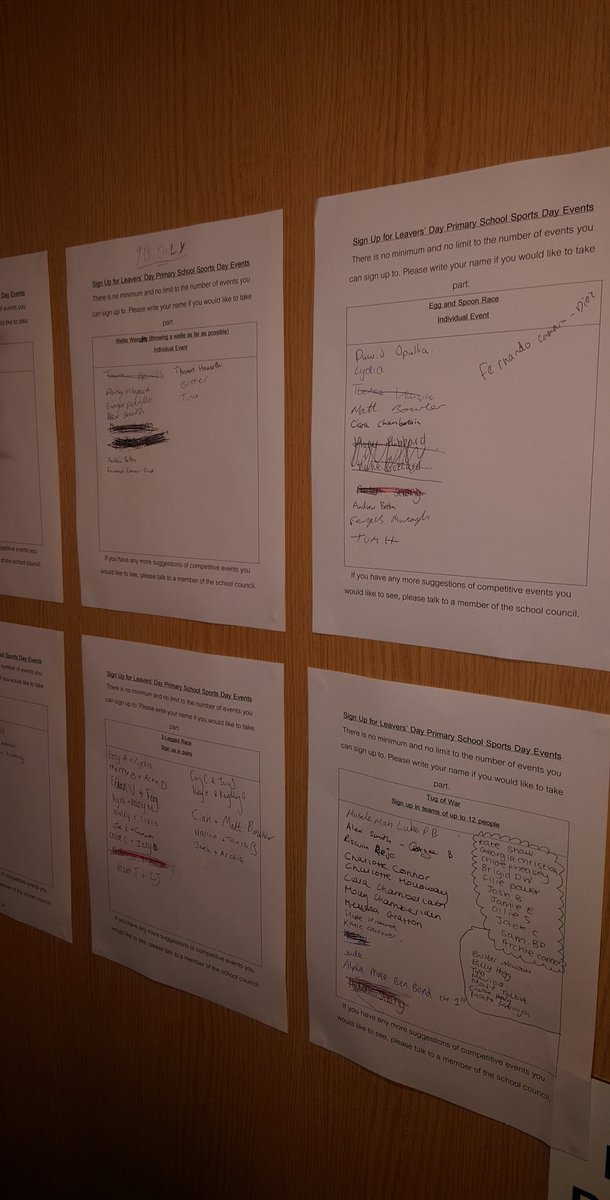 Great response to the primary school sports day sign up!