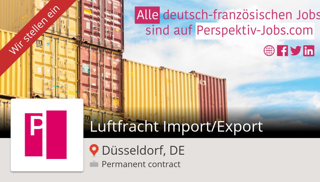 #YusenLogistics stellt eine/n Luftfracht #Import/#Export ein, bewerbe dich jetzt! (#Düsseldorf) #stelle workfor.us/perspektivjobs…