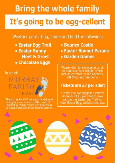 HighclereCastle's tweet photo. We are holding an Easter Egg Hunt at the castle on Easter Sunday, 21st April in aid of @Themurrayparish Trust. Please do come along and help us raise generous funds for a wonderful charity. #Easter #Easteregghunt #https://highclerecastleshop.co.uk/categories/easter-egg-hunt https://t.co/4MQrVwvnsw