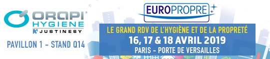 Nous serons à #EuroPropre ! RDV stand Q14 les 16, 17 et 18 avril pour découvrir nos nouveautés &amp; rencontrer nos experts. Badge gratuit → bit.ly/EuroPropre2019