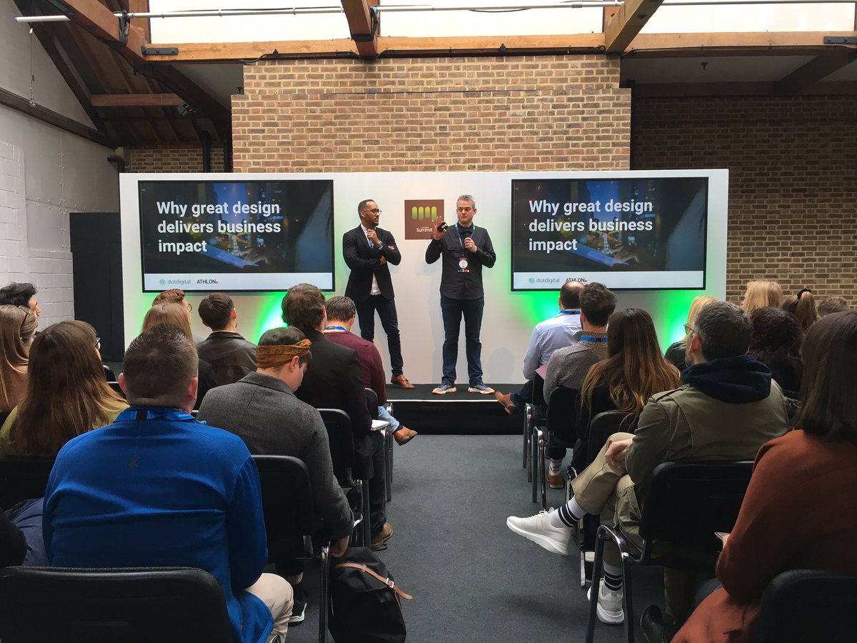 athlon_global's tweet photo. Today our CCO Ranzie and @dotdigital CMO Phil give an exciting talk on Why great design delivers business impact #weareathlon #dotdigitalsummit #designthinking #product #talk #summit #brand #marketing #designexperience https://t.co/Wq2X66Gk3U
