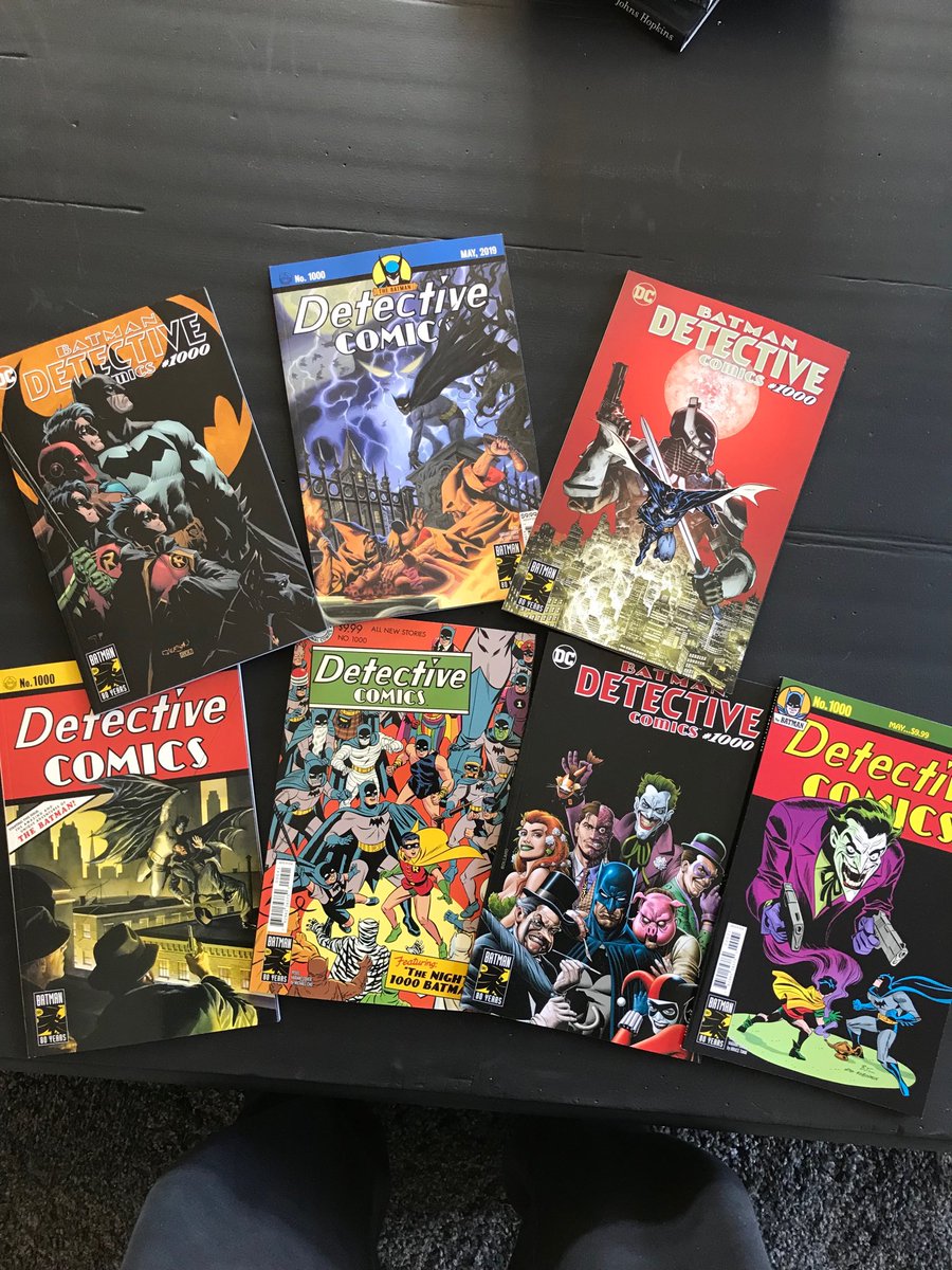 A small sampling of amazing #DetectiveComics1000 covers celebrating #Batman80Years! A privilege and an honor to have done the lead stories in this landmark issue and #Action1000 for ⁦@DCComics⁩!