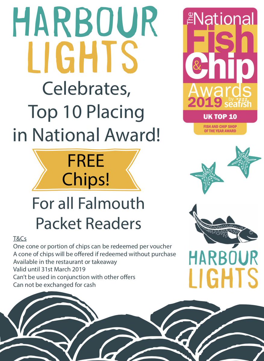 Harbour Lights (@hlfalmouth) on Twitter photo We have teamed up with the Falmouth <a href="/ThePacket/">Packet Newspapers ใใ</a> to offer all readers FREE chips
Make sure you pick yours up today!
.
.
.
#celebratingfishandchips #wheredoyoueatyours #fishandchips #fishnchips #fish #chips #falmouth #cornwall #free #freechips #internationaldayofhappiness We have teamed up with the Falmouth <a href="/ThePacket/">Packet Newspapers ใใ</a> to offer all readers FREE chips
Make sure you pick yours up today!
.
.
.
#celebratingfishandchips #wheredoyoueatyours #fishandchips #fishnchips #fish #chips #falmouth #cornwall #free #freechips #internationaldayofhappiness