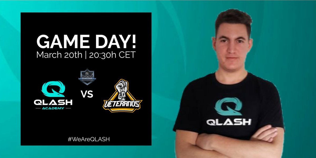#QLASHAcademy 🐉

⚔️ Game day! <a href="/Alliance1League/">Alliance League</a> quarterfinals VS <a href="/VeteranosClub/">Veteranos eSports</a> | 20:30h EU CET ⚔️

We wish them good luck! 🤝

⚔️ ¡Día de partido! Cuartos de final <a href="/Alliance1League/">Alliance League</a> VS <a href="/VeteranosClub/">Veteranos eSports</a> | 20:30h EU CET ⚔️

¡Deseamos buena suerte al rival! 🤝

#WeAreQLASH #QLASHarmy