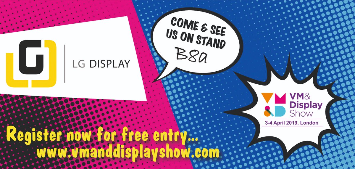 LG__Display's tweet image. 2 weeks to go 'til @VMDisplayShow @TheBDC! Come see us at Stand B8a, just to the right of the main entrance as you walk in.
#vm #display