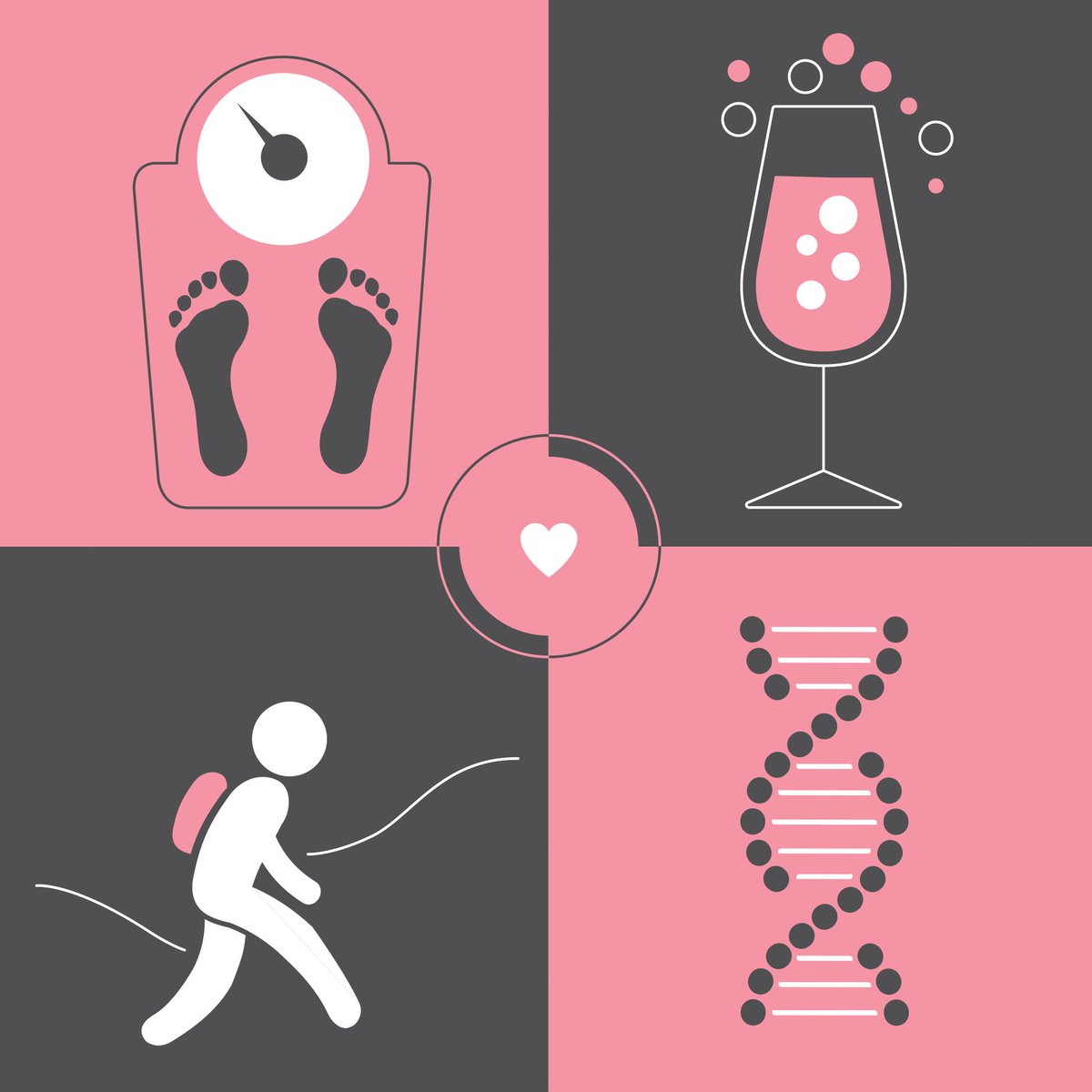 BCCare's tweet photo. What can cause breast cancer?
ℹ️ There’s no one single reason – it results from a combination of the way we live our lives, our genes and our surrounding environment. We explain more about the risk factors you can change, and those you can't.
▸ https://t.co/X5rEOyjC15 https://t.co/4FxqREBBIT