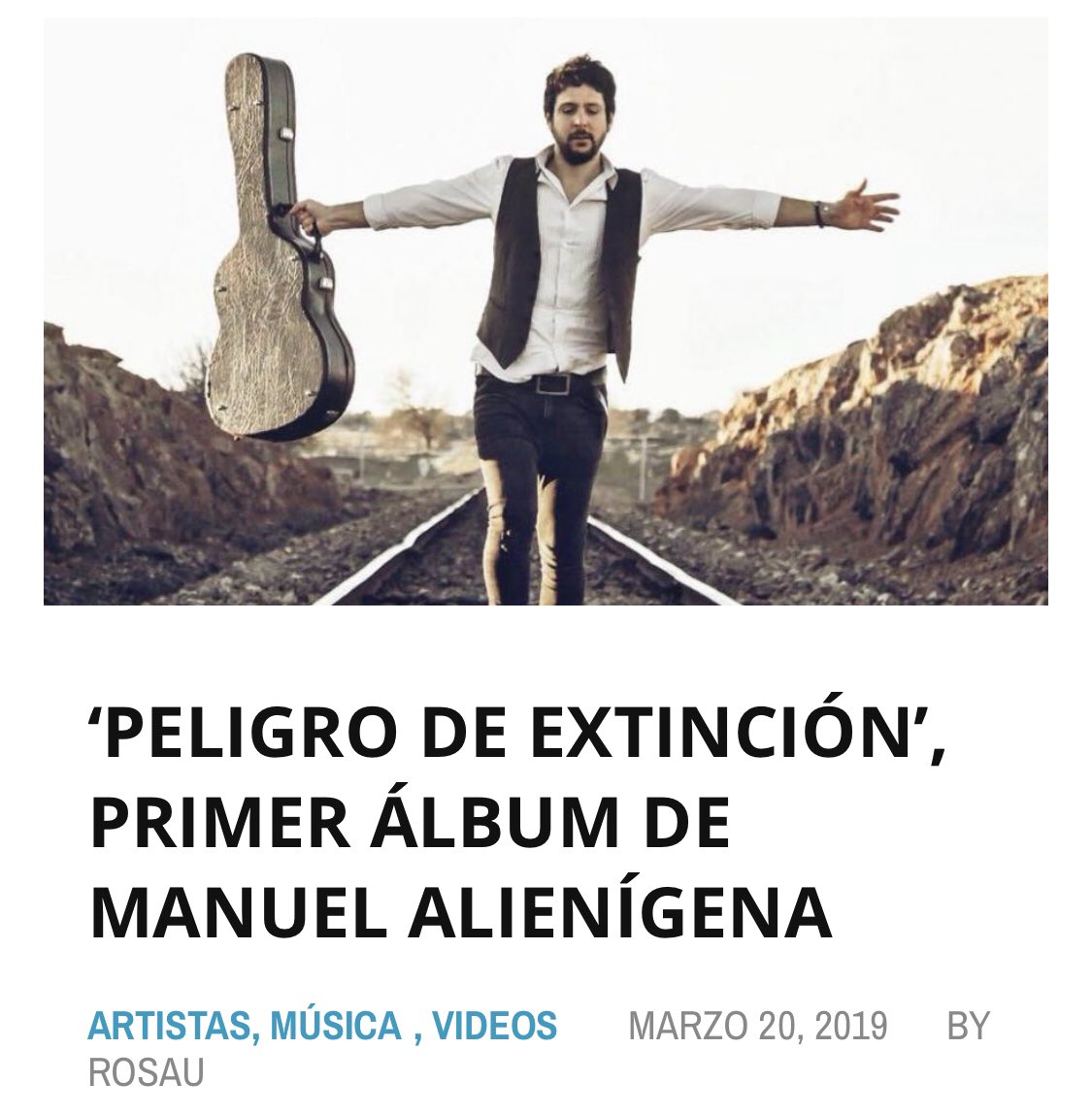rosau's tweet photo. ‘Peligro de Extinción’, primer álbum de @M_Alienigena https://t.co/krUTh6X3Ll #musica #novedades #flamenquito @rosaumusic @AlejandroSanz https://t.co/uh5IUuyAab