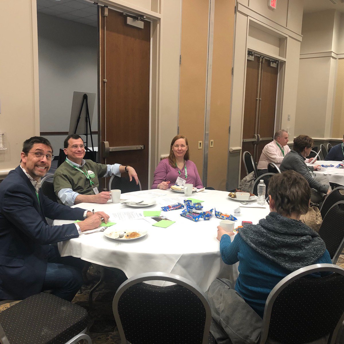 NERCOMP's tweet photo. Great Professional Development Breakfast!  Thank you to our PD Organizers and Speakers for all your hard work.  Great ideas shared!!! #NERCOMP19 #ProfessionalDevelopment https://t.co/MpyQi4FvcT