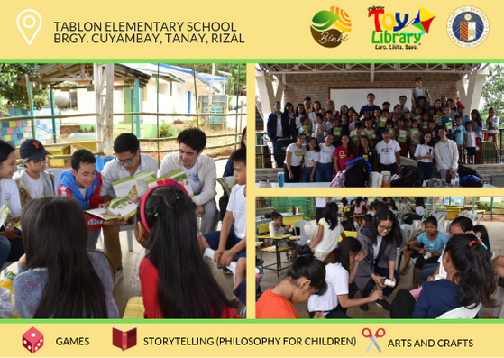 PhilToyLibrary's tweet image. Last Saturday, the Philippine Toy Library and Ateneo students visited Tablon Elementary School, Tanay, Rizal and bring happiness to the Dumagat children. We conducted simultaneous activities: games, storytelling (using the Philosophy for Children method), and arts and crafts.