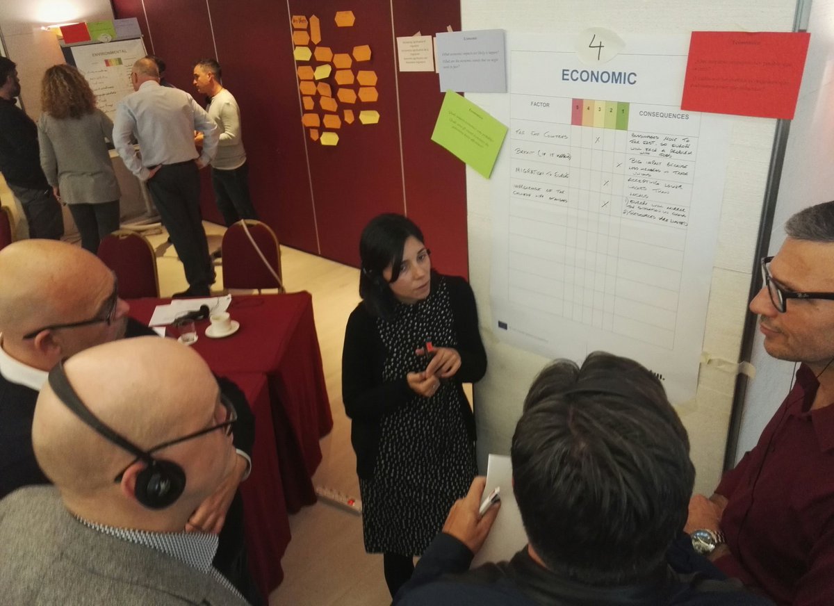 APonceETUI's tweet photo. Participants stretching their minds, legs and creativity to explore the horizon for trade unions in 2040 #ThinkForesight! @ .@ETUI_org training on strategic thinking .@ValericadD
Approaching #foresight methods https://t.co/ysSncyl5Fd