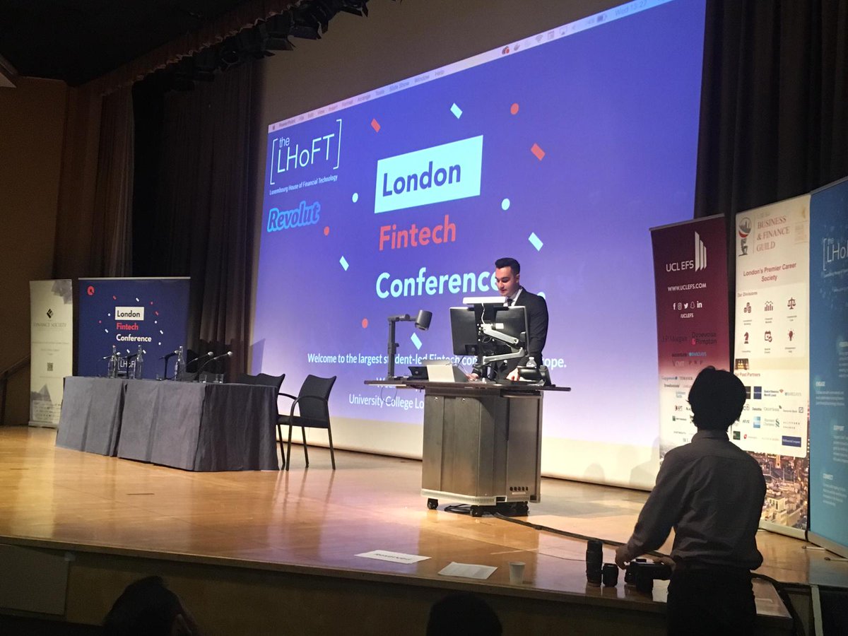 The_LHoFT's tweet photo. A fantastic start to the London #Fintech Conference!

@naszub kicked it off with his keynote: "Rise of the Machines - Hype and Reality of AI", and it's a full schedule up to our student networking event at 20:30 - part of #TalentMonth19!

https://t.co/JxDoLip79E
#Fintech #AI https://t.co/poXZZbu2Fq