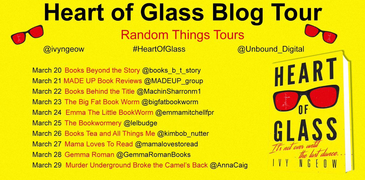 books_b_t_story's tweet image. I’m on the blog tour for #HeartOfGlass by @ivyngeow today! 🎼🎧“Interesting characters, a plot that drives you crazy, and a chic noir atmosphere you can’t help but obsess over!” Thanks to @annecater and #RandomThings and Ivy! 💛 @Unbound_Digital Happy Reading! Lx