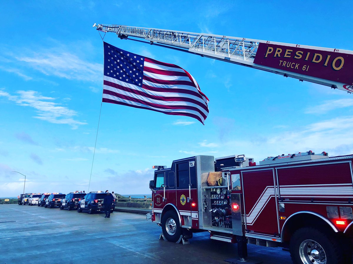 CSUMBOtterChief's tweet photo. Thanks to those who helped show respect today to Retired Chief Roger Williams of Marina Public Safety. #EOW #RIP https://t.co/MwMsssjfEE