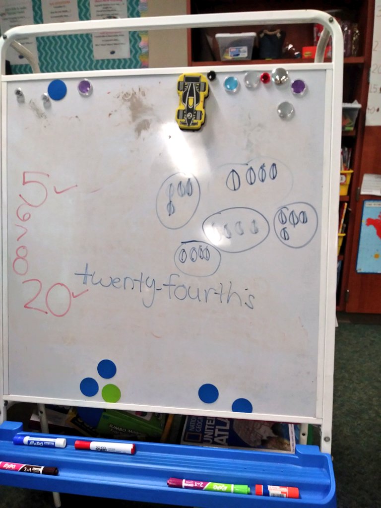 thinkfree1976's tweet photo. Ms. Pashnik's 2nd gr Sts applying their fraction knowledge through a 3-Act Task. As they we're wrapping up the 3rd act, 1 student said, "This is so satisfying!" #mossmanmath #mosslearns @gfletchy https://t.co/soqF6rORzD