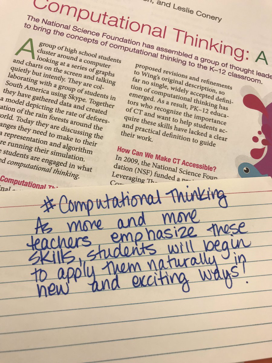 grosegirl's tweet image. Computational Thinking is necessary in today’s society. #computationalthinking #csesd112