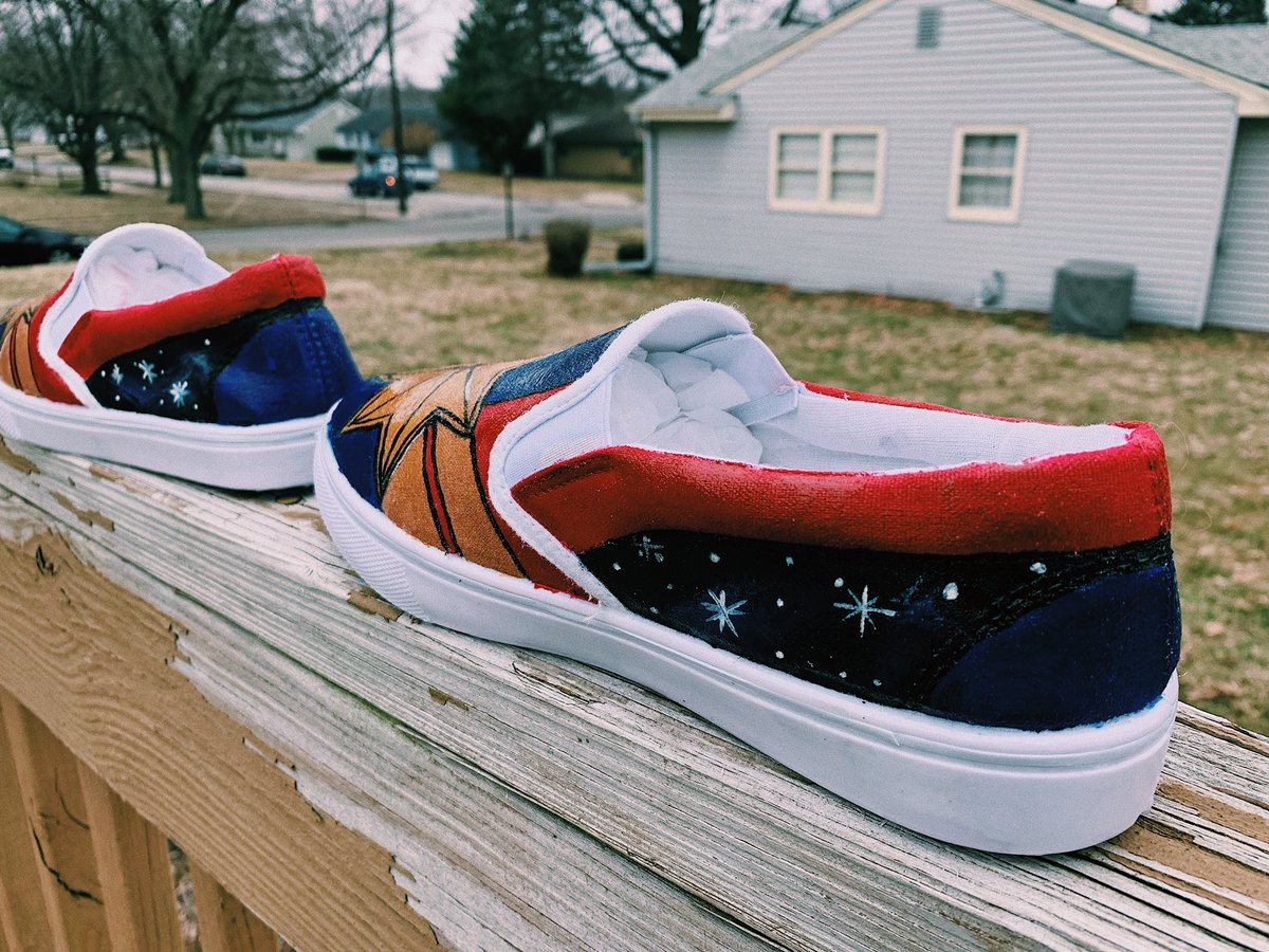 marvel painted shoes