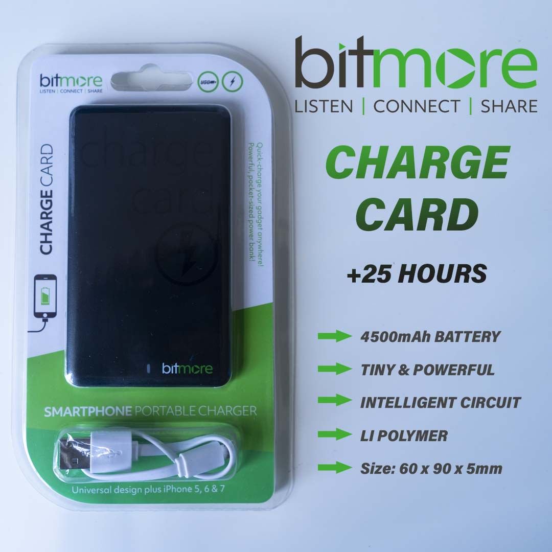 bitmoreuk's tweet photo. Pocketable portable power with the #Bitmore #ChargeCard add 25 hours battery life to your smart device. The is another perfect #Travel accessory for you holidays. Some awesome deals are now on - https://t.co/SNEHtVeB21 https://t.co/1Oxv7cdApD
