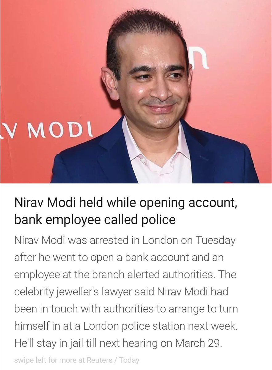 plittooo's tweet photo. #ChowkidarJailsNirav
#ChowkidaarChorHai
Reality of Nirav Modi arrest and #ModiBhakths are showing like #Feku did great.
Man! Our #BadaModi won't even think of finding #ChotaModi. It was a surprise for him to. Thanks to #RahulGandhi that he brought #NiravModi into limelight✌️ https://t.co/ZBnUPgr4eB