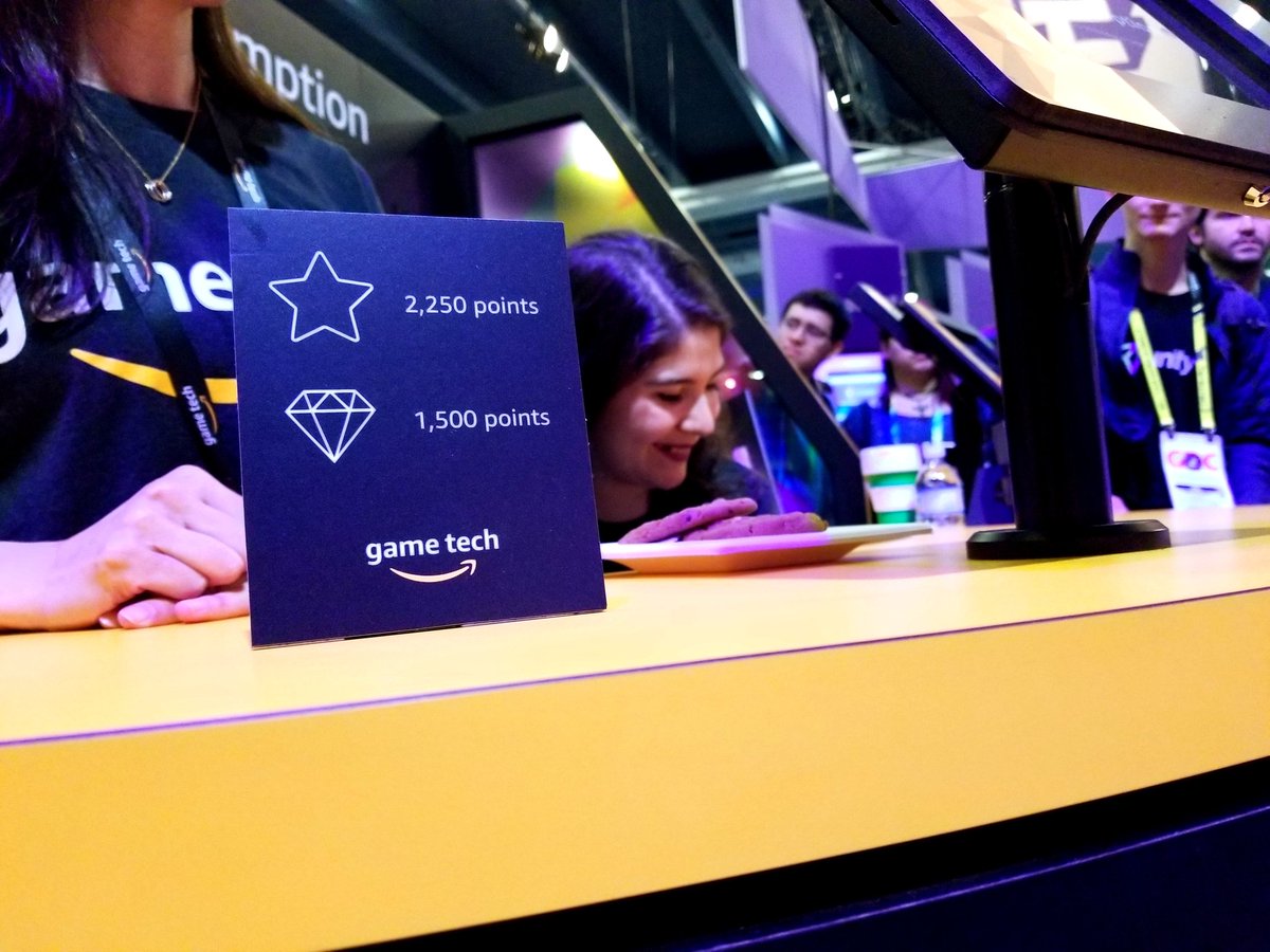 AWSGameTech's tweet photo. Wonder what prizes are behind these doors? Find out at the #AmazonGameTech booth.
#AmazonAtGDC https://t.co/ONlxYCa7p7