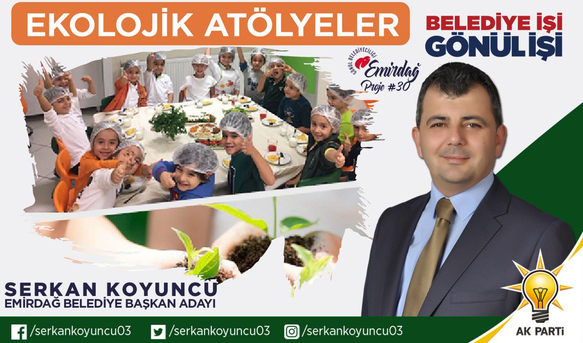 AkgencEmirdag's tweet photo. EKOLOJİK ATÖLYELER
İlçemizde; Enerji tasarrufu, sürdürülebilir enerji kaynakları ve yenilenebilir enerji kaynakları hakkında bilgilerin verileceği, bu faaliyetlerin çeşitli sunum ve atölye çalışmaları ile destekleneceği bir Ekolojik Atölye kurulacaktır. @serkankoyuncu03 https://t.co/RIV00eAVMd