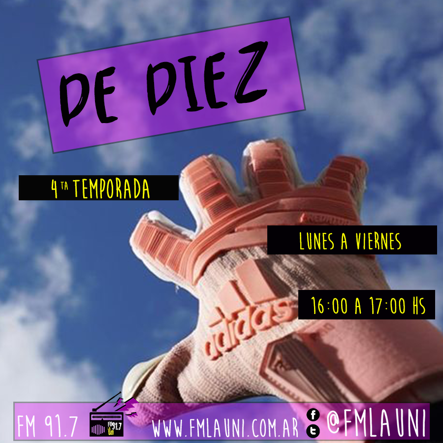 #Aire para el deportivo de @fmlauni | #deDiez | 
Hoy:  Profesionalización del fútbol femenino con @lakolombina @futfemprof | Bienestar Universitario  con <a href="/julianbernaule/">Julian Bernaule</a> <a href="/ungsdeportes/">UNGSDeportes</a> | Basquet con <a href="/juanccarrasco6/">Juan Cruz</a> 
📟 FM 91.7 - La Uni 💻 fmlauni.com.ar