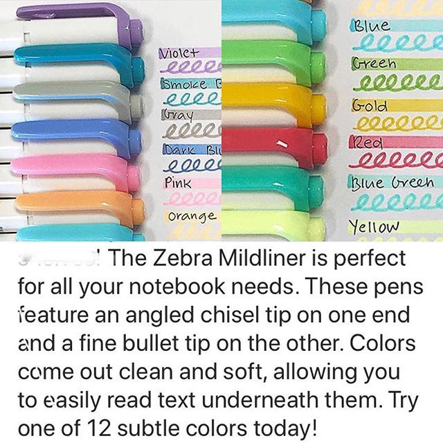 ShadowboxPaper's tweet photo. New product announcement in the pen section! @zebrapen_usa midliner, excellent for your hi-lighting needs! #bulletjournal #zebra #midliner #colors @warehouserow https://t.co/tOWOrYKciQ