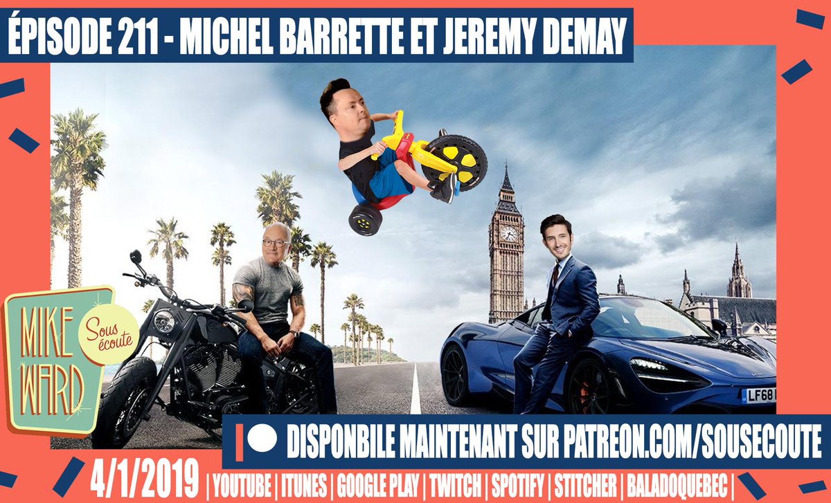 Sous Écoute (@sousecoute) on Twitter photo Un rappel que notre excellent épisode avec Michel Barrette et <a href="/JeremyDemay/">Jeremy Demay</a> est disponible sur Patreon.com/sousecoute. 🎧🎤🍺
Ce sera disponble sur toutes les plateformes le premier avril. Un rappel que notre excellent épisode avec Michel Barrette et <a href="/JeremyDemay/">Jeremy Demay</a> est disponible sur Patreon.com/sousecoute. 🎧🎤🍺
Ce sera disponble sur toutes les plateformes le premier avril.