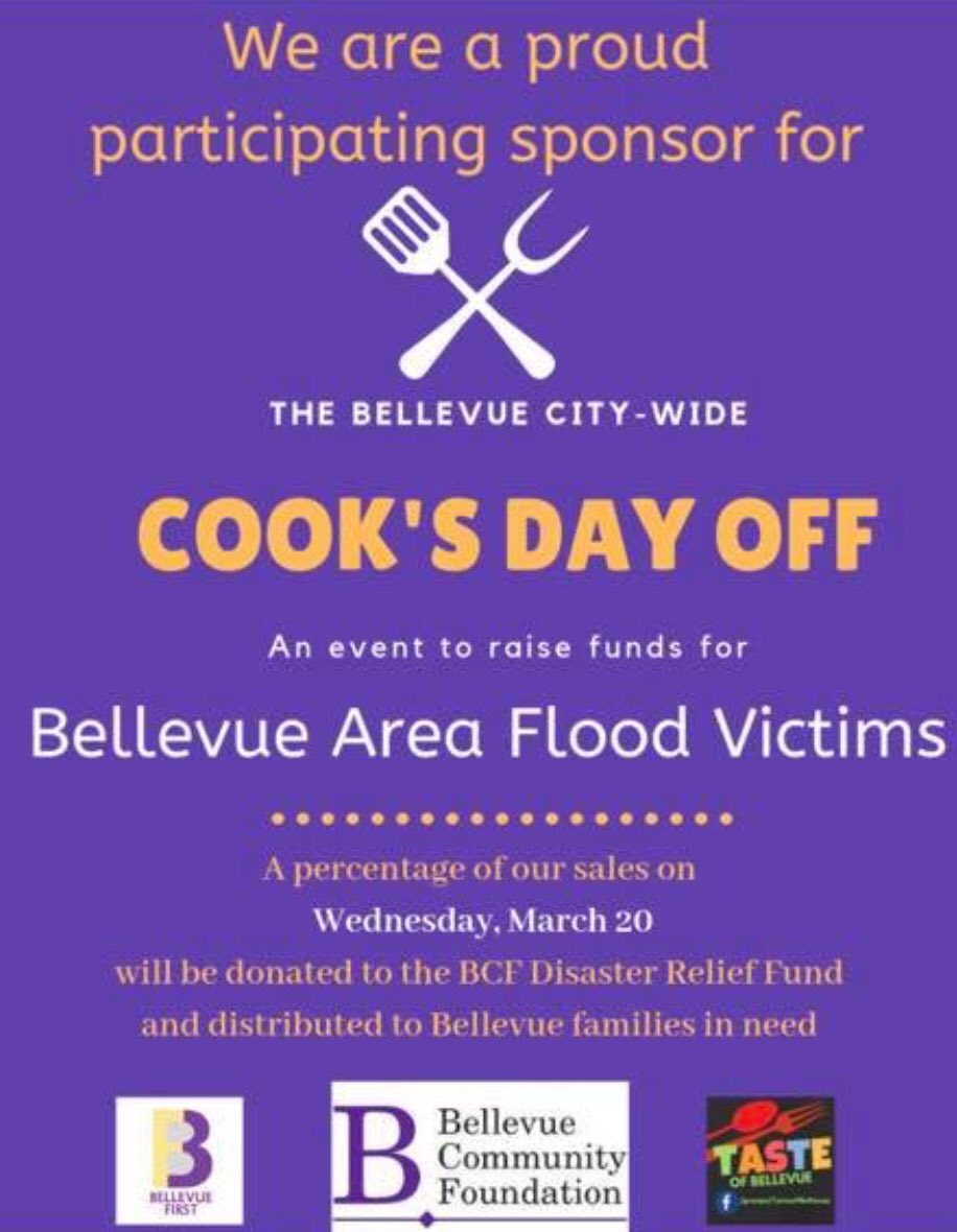 Stop by tonight- all $$ raised stays in Bellevue!!