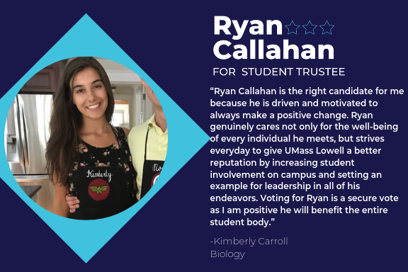 RyanCforTrustee's tweet photo. Excited to be endorsed by @juliealawton, President of @UMLDemocrats and Kimberly Carroll, Biology major!! #RyanforTrustee https://t.co/dvivVdCNSU