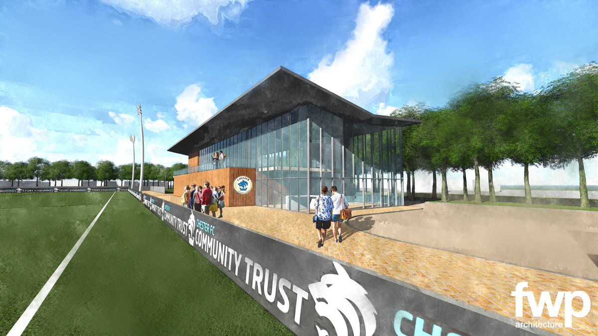 ChesterFC's tweet photo. 💙 BREAKING NEWS: This is an absolute game changer... 🙌

@CFC_CommTrust has tonight unveiled its vision for a new £1.6 million community sports hub in Chester; with plans to develop King George V playing fields in Blacon!
 
Read the full story here 👉 https://t.co/DuA0Jzlbms https://t.co/XVl0qmR7tJ