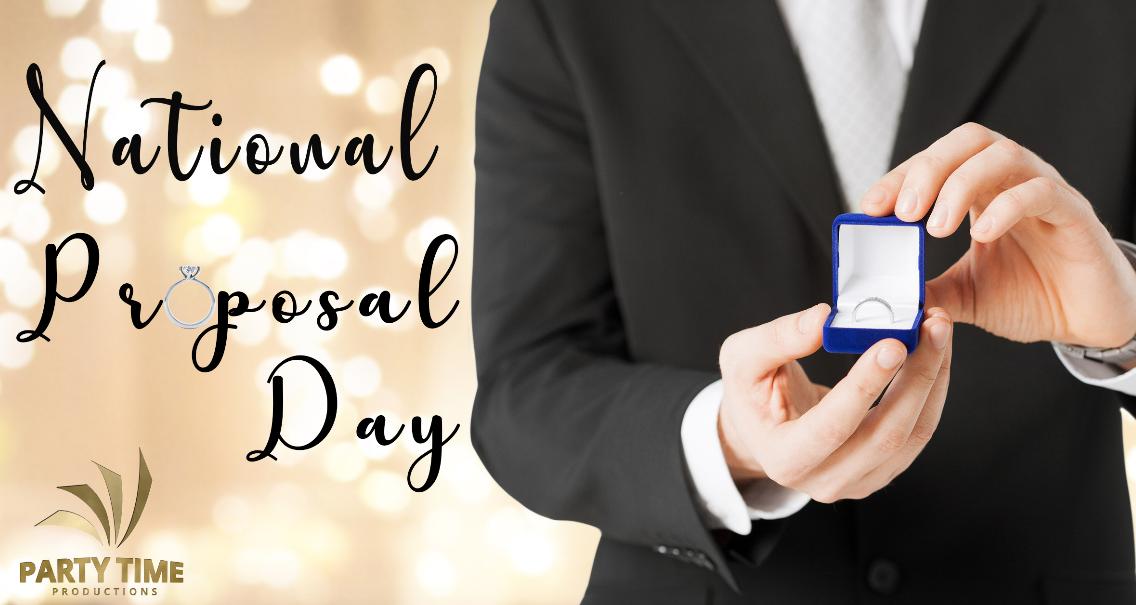 ptppros's tweet photo. Happy National Proposal Day! This day is for those who have waited patiently for that special someone to pop the question. We hope you get your fairy tale proposal💍💍 When you do, make sure to call the pros!
.
.
.
#PartyTimeProductions #PTP #nationalproposalday #marriagespr https://t.co/P1HuV4v5Pt