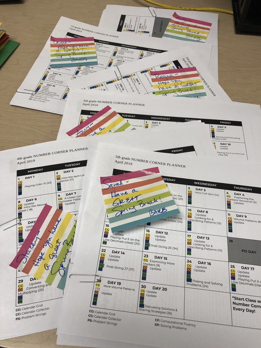 bcymanski's tweet image. Have no fear Bridges teachers-April Number Corner Calendars will be delivered to you tomorrow. Thanks for all you do!  #BridgesMath #EveryoneisaMathematician #todayswork @MLCmath #marchschoolisalmostover