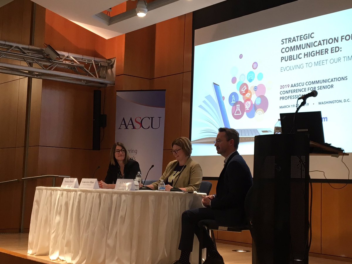 JohnK1010's tweet image. “The Executive Voice in Today’s Tough Conversations” #AASCUComm presentation with @DarinJessica and @vieves moderated by @erik_fallis #HigherEd