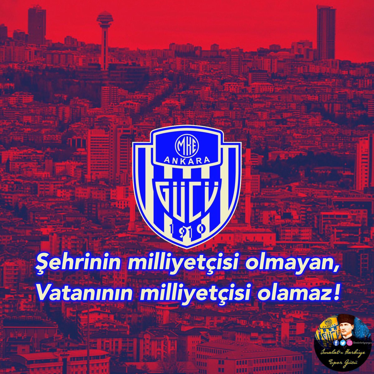 harbiyeruhu's tweet photo. 🌀
#ankaragücü #1910 #başkent #06 #ankara #gecekondu #maraton #gençgüçlüler #bekareviçocukları #solkapalı #sağkapalı #yenidoğanlıgüçlüler #ünigüç #tribün #futbol 
#imalatıharbiyesporgücü https://t.co/1R1cvsC7T0