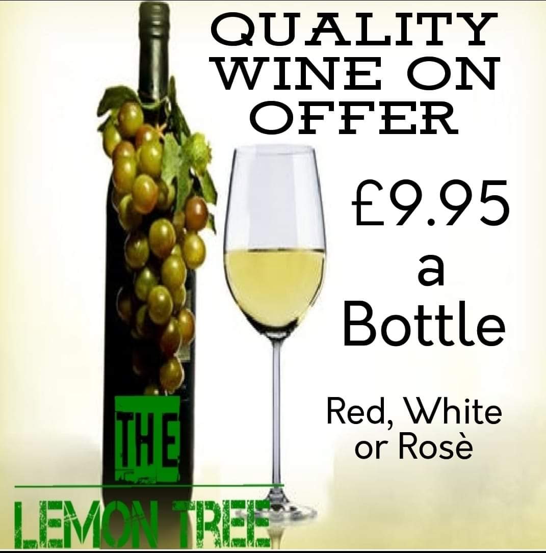 LemonTreeTeign's tweet image. Show this tweet through the rest of March for one of our quality bottles of wine (usually £16+ a bottle!) for only £9.95