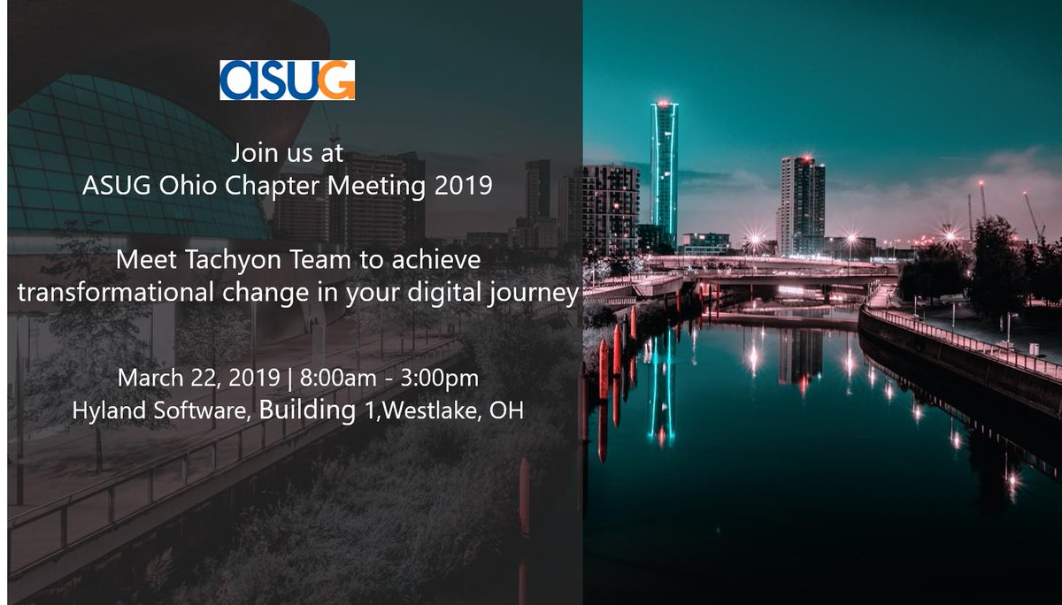 Catch us at ASUG Ohio Chapter meeting this Friday! #DigitalTransformation  #asug