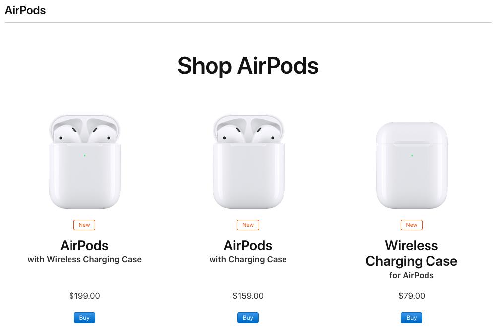 Segunda geração de AirPods tem carregamento por indução / Twitter