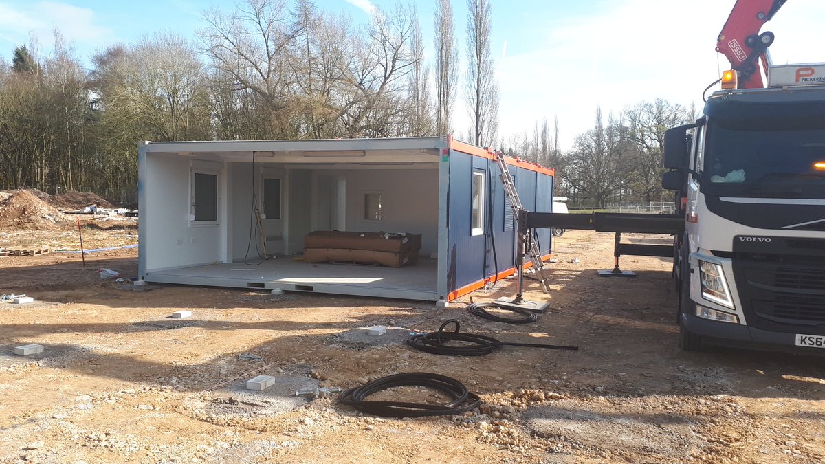 S1teEngineer's tweet photo. Hooray! Cabins start arriving at GAP 2! @yourseddon #builtbyseddon https://t.co/wy33GG7yib