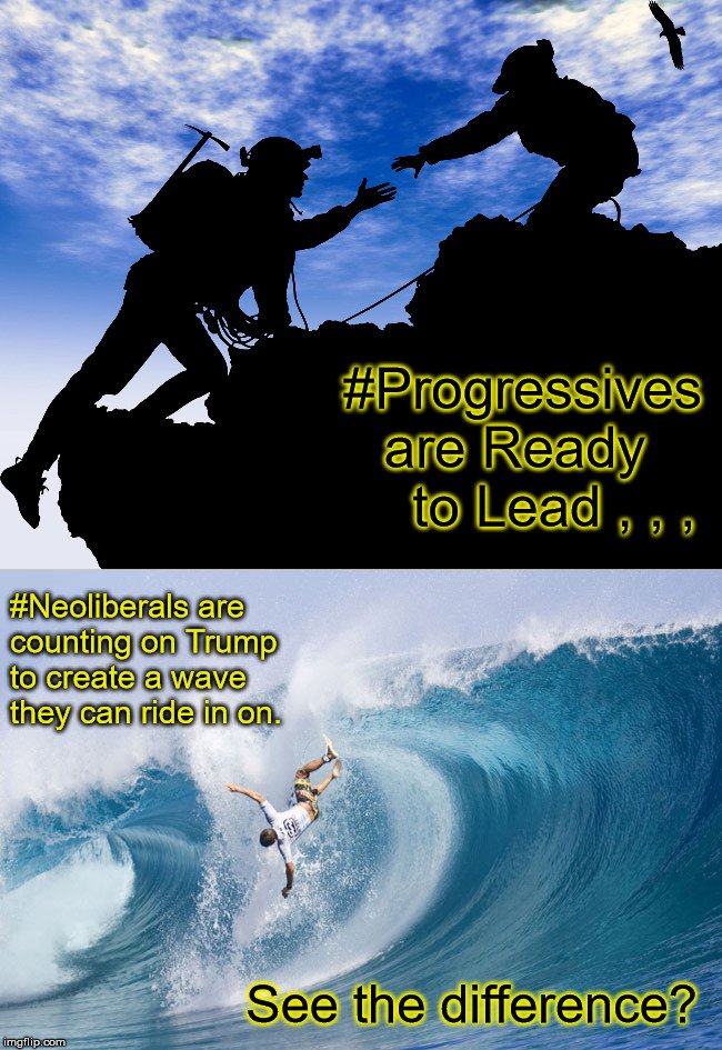 keidekay's tweet photo. It's difficult 2 describe a #Neoliberal by any philosophy but #Corporatism. 4 decades proving that is detrimental to the nation, #4TheMany & #4ThePlanet is enough.
Mama always said; if what you're doing isn't working, do something else.
Where's the dilemma? Time #4Progress https://t.co/5zpkdsfXxI