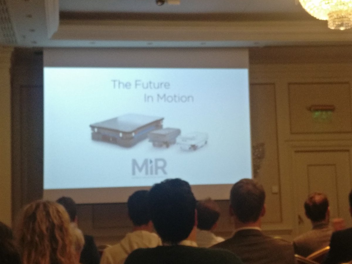 A very good talk by <a href="/MobileIndRobots/">Mobile Industrial Robots</a> on their company story. Will be looking forward to discussing the future of mobile robotics at #ERF2019. DM us if you want to have a chat about autonomous mobile robotics.
