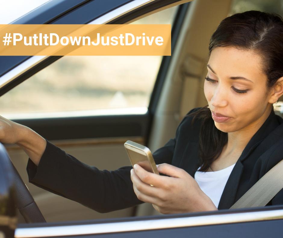 Cell phone usage and texting while driving contributed to over 804,000 crashes in #NewJersey from 2011 to 2015; we are here to remind you that incoming messages or calls can wait until you’ve made it to your destination safely. #PutItDownJustDrive